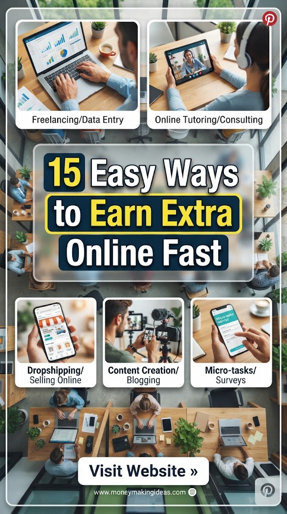15 Easy Ways to Earn Extra Income Online Fast