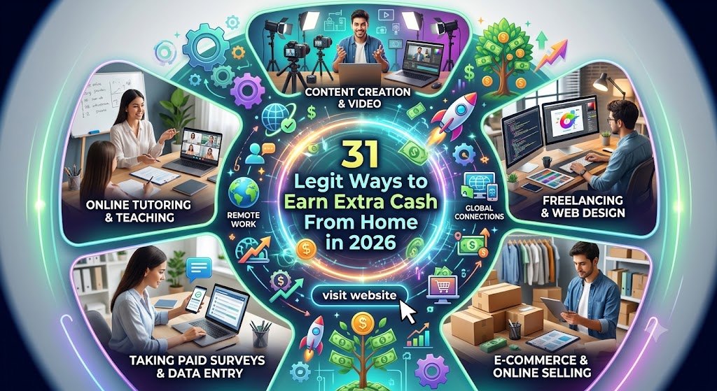 31 Legit Ways to Earn Extra Cash From Home