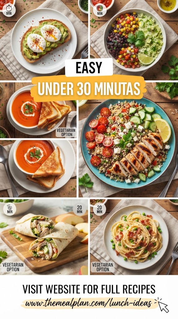 Easy Lunch Ideas Under 30 Minutes
