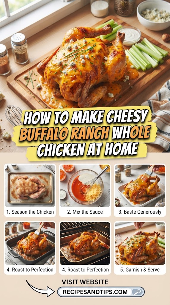 How to Make cheesy buffalo ranch whole chicken at Home