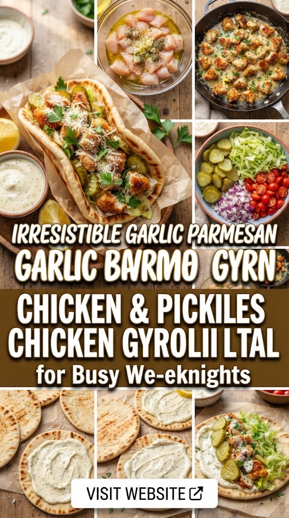 Irresistible garlic parmesan chicken and pickles chicken gyro for Busy Weeknights