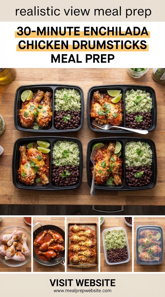 30-Minute Enchilada Chicken Drumsticks Meal Prep
