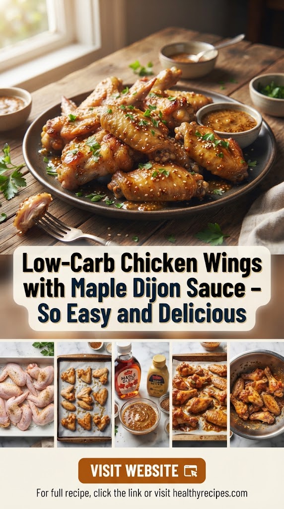 Low-Carb Chicken Wings with Maple Dijon Sauce – So Easy and Delicious
