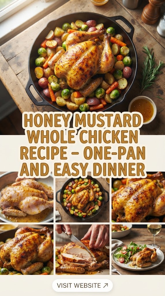 Honey Mustard Whole Chicken Recipe – One-Pan and Easy Dinner