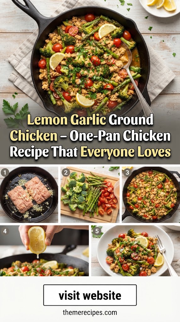 Lemon Garlic Ground Chicken – One-Pan Chicken Recipe That Everyone Loves